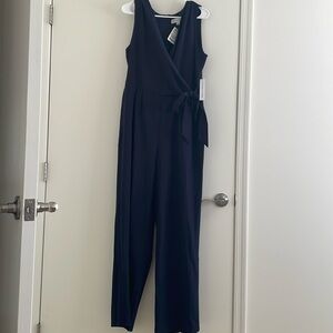 NWT Emma and Michele Navy Sleeveless Jumpsuit. Size: 12